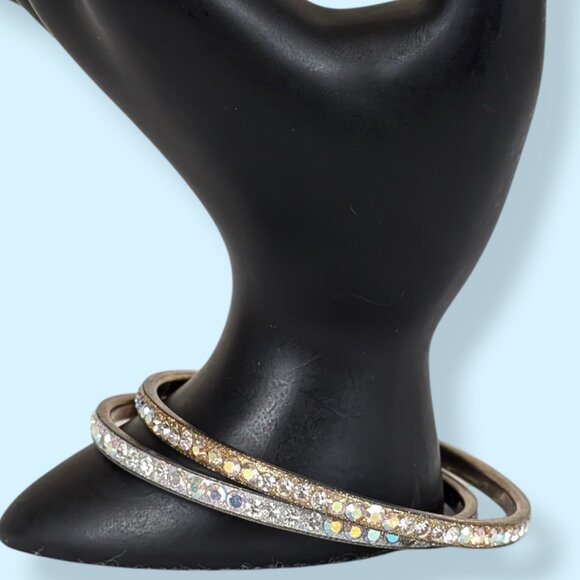 (2/$20) Set of 2 Rhinestone Bangles - Picture 1 of 5